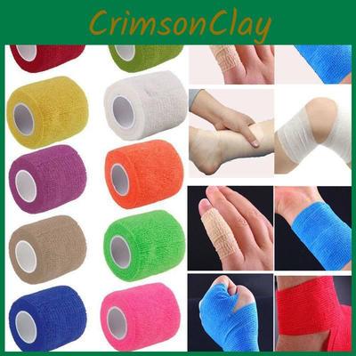 Нетканый эластичный бинт спортивный бандаж поддержка при травмах высокая липкость легко рвется