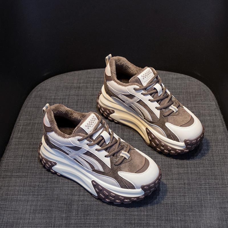 Daddy Shoes 2025 Spring New Little White Shoes Female Students Internet Celebrities Casual Fashion Versatile Thick Sole Height Increase Women's Shoes