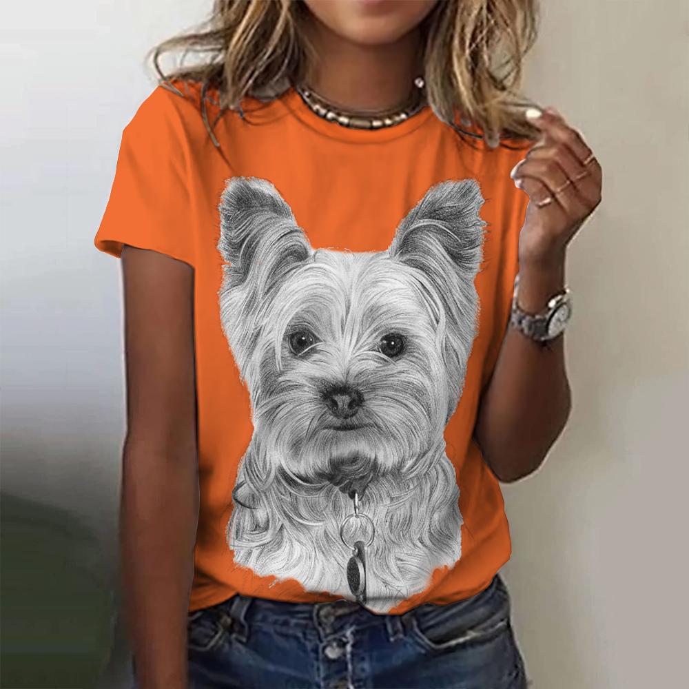 Женская футболка с принтом кота, повседневная футболка с коротким рукавом и 3D-принтом, модная уличная одежда, свитер с круглым вырезом, летняя женская свободная одежда