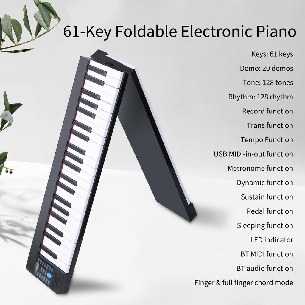 61-Key Foldable Electronic Piano Multifunctional Electronic Organ Folding Digital Piano 61 Keys