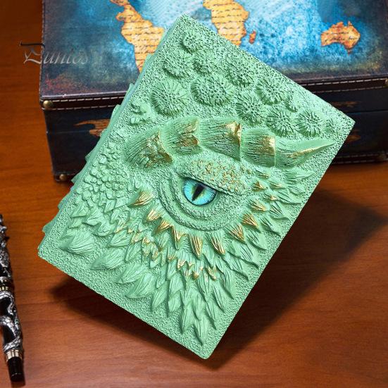 3D Dragon Eye Journal Твердый переплет из смолы Винтажный тисненый Devil Eye Дорожный блокнот Скетчбук Блокнот Дневник Коллекция Любителей Драконов Подарок