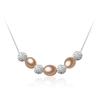 HENGSHENG Fine 8-9mm Pearl Necklaces for women wedding 4 color water drop necklace, 925 Sterling Silver Women Jewelry Necklace
