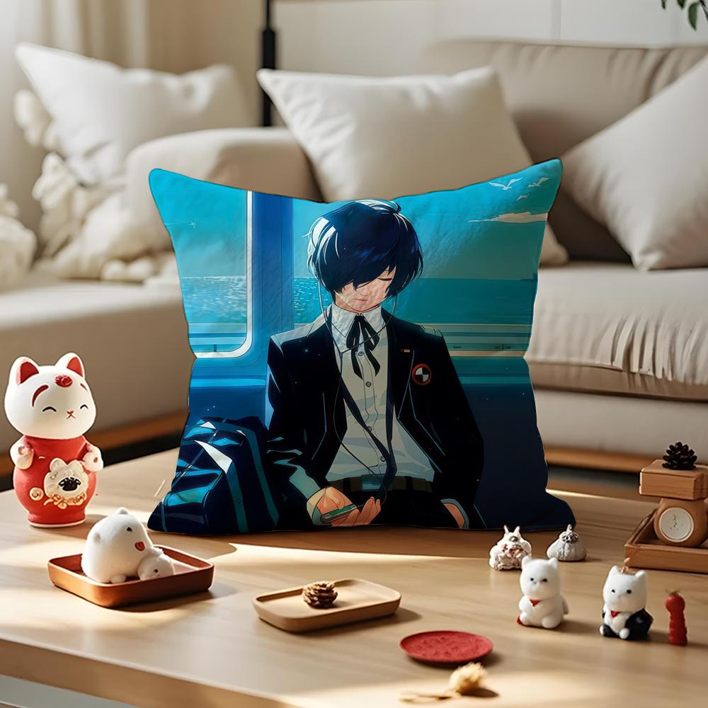 Игровой Крутой P-Persona 3 Reload Наволочка для Подушки Шелковистый Короткий Плюш С Невидимой Молнией Пылезащитная Наволочка для Подушки на Диван Для Домашнего Декора