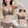 Женский невидимый бюстгальтер, женский бюстгальтер без бретелек, противоскользящая полоска, пуш-ап, без стального кольца, сплошной цвет, застежка сзади, съемные бретели, нижнее белье
