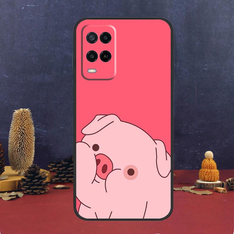 Мультяшный чехол-поросенок для Oppo A60 A80 A40 A6 A5 Pro A15 A16 A17 A57 A94 A74 A54 A76 A96 A18 A38 A58 A78 A98