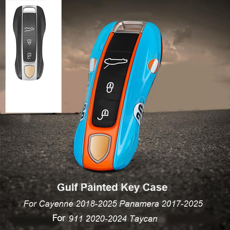 Для Porsche Panamera Cayenne Macan 718 Cayman Boxster 911 Taycan Автомобиль 92 Персонализированный Чехол для Ключей Защитный Чехол Крышка для Брелока Дистанционного Управления