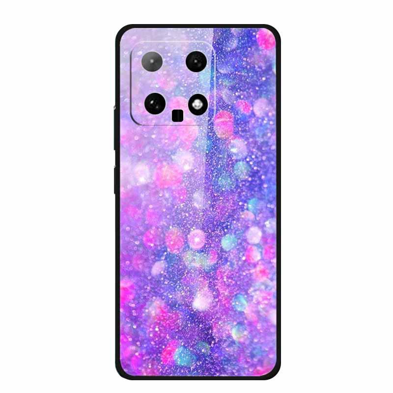 Чехол для телефона Xiaomi 14: Дизайн с разноцветными бабочками, Закаленное стекло, Креативный стиль, Хит продаж
