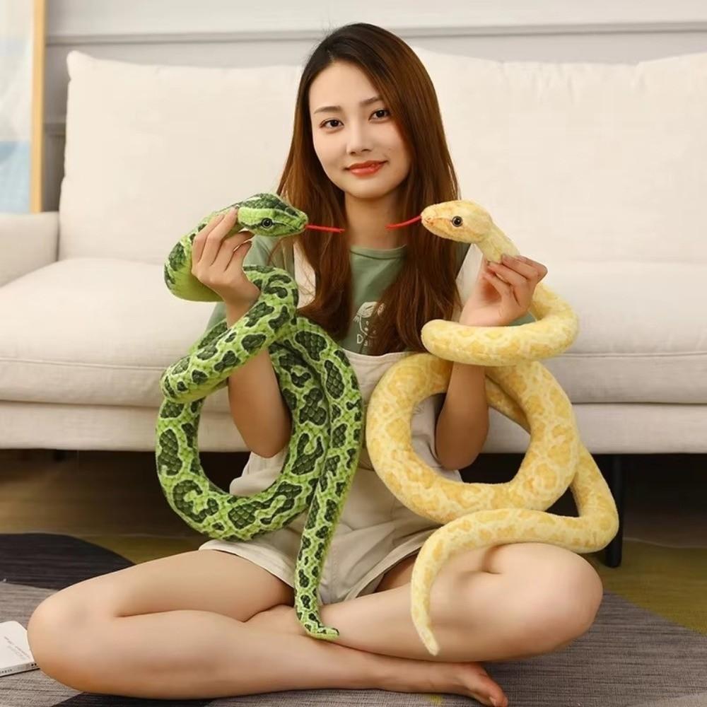 Lifelike Simulation Snakes Plush Toy Giant Stuffed Animal Snake Funny Birthday Gift
