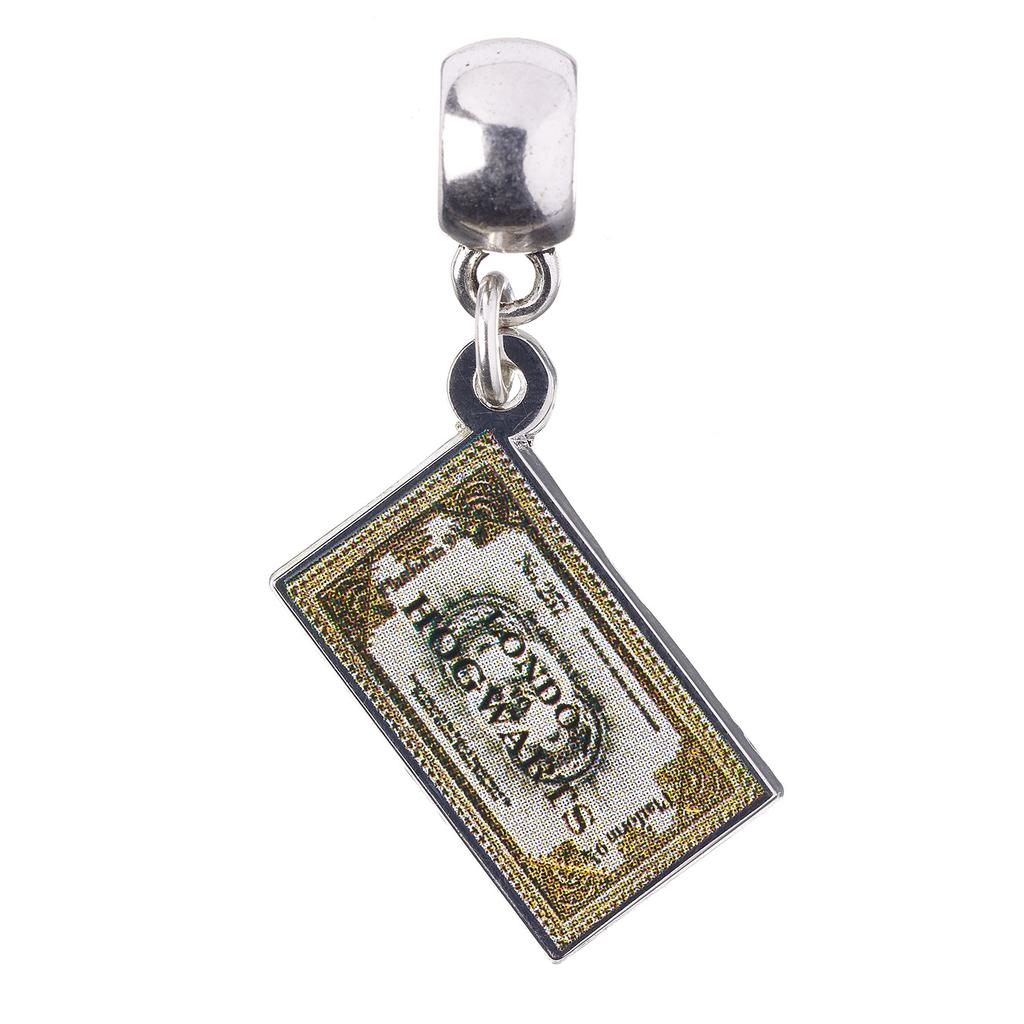 Harry Potter Hogwarts Express Ticket Slider Charm Silver