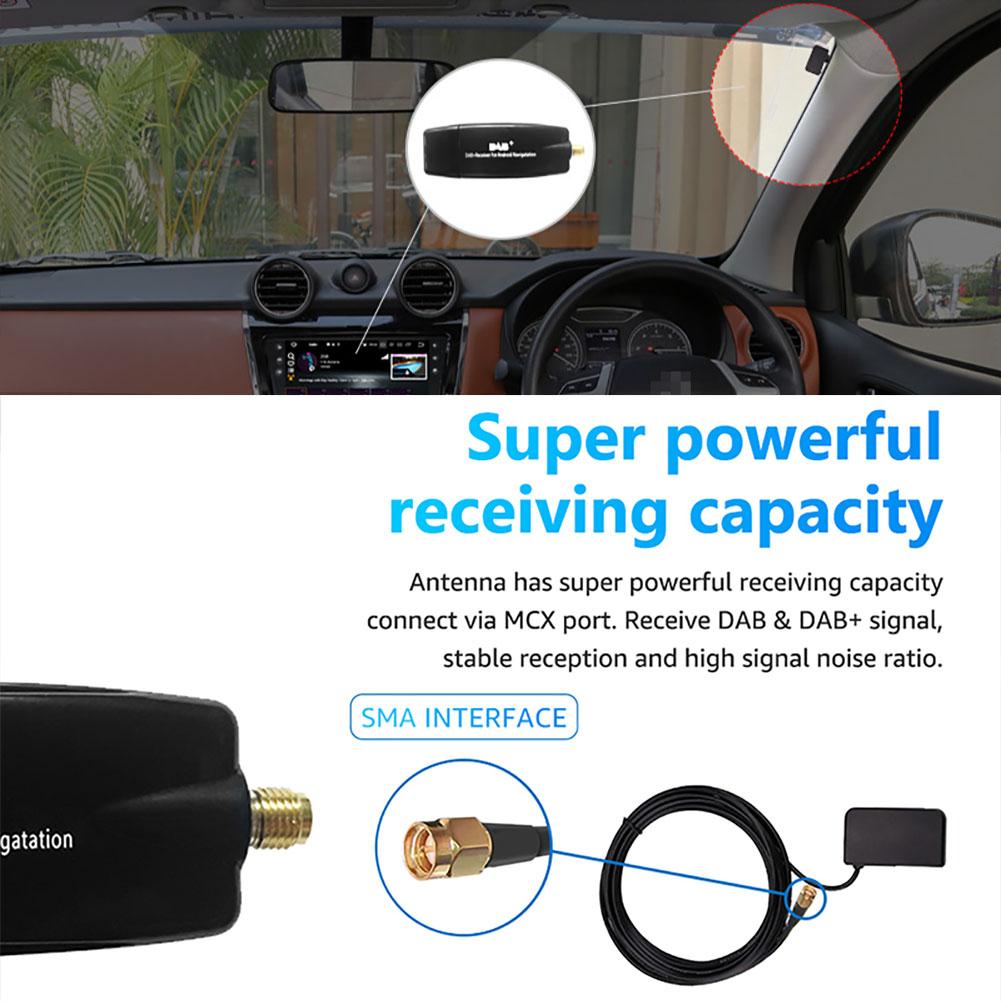 DAB+ USB Android Car Radio Plus Antenna Amplifier GPS Stereo Receiver Auto Tuner Box Adapter Signal Booster Dongle Module
