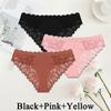 FINETOO 3PCS/Set Women Sexy Lace Panties Underwear Exotic Briefs Female Underpants Soft Lingerie Temptation Embroidery Intimates