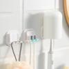 Wall Mounted Toothbrush Mouthwash Cup Holder Suction Cup Draining Rack for Home Bathroom Bath Ball Towel Storage