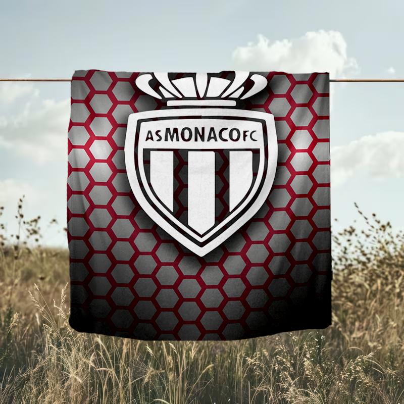 1PC Monaco Football club Printed Soft Flannel Blanket Throw for Adult Bedroom Living Room Sofa Camping Travel Fan gifts Christmas Gifts