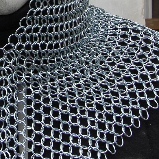 Боевая кольчуга-доспех в стиле средневековья, реконструкция костюма ярмарки Возрождения, оцинкованная стальная кольчуга, головной доспех