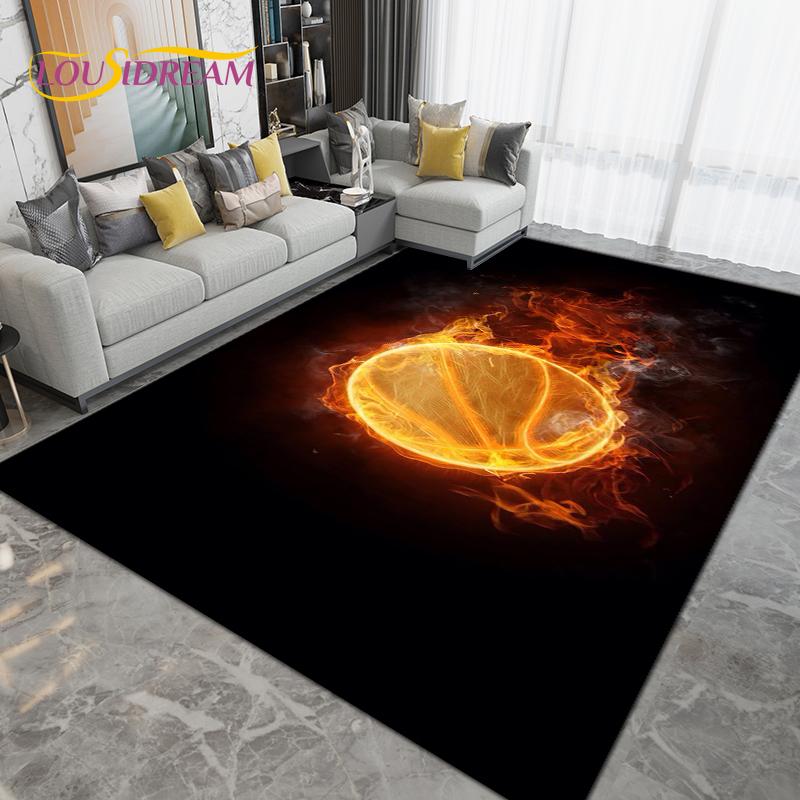 3D креативный баскетбольный коврик для баскетбольной площадки, коврик для гостиной, спальни, кухни, коврик для ванной комнаты, нескользящий напольный коврик