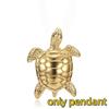 1pc Hip Hop Sea Turtle Pendant Necklace Gold Color 316L Stainless Steel Punk Rock Male Party Vogue Jewelry