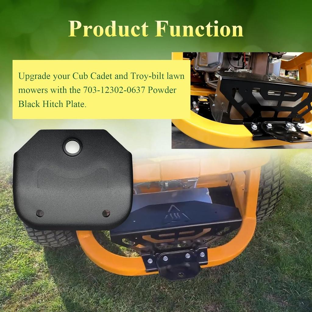 703-12302-0637 Hitch Plate, Towing Hitch Kit, Universal Heavy Duty Zero Turn Mower Trailer Hitch, Fit For Cub Cadet Ultima ZT1 42 46 50 54 & ZT2 Lawn