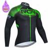 2025 RCN Team Winter Thermal Fleece Cycling Jersey Set Racing Bike Suit Mountian Bicycle Clothing Ropa Maillot Ciclismo Hombre