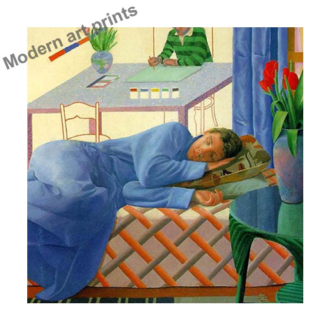 David Hockney Poster Modern Minimalist Art Painting HD Wall Pictures Printed On Canvas Aesthetics for Room Home Decor Unframed