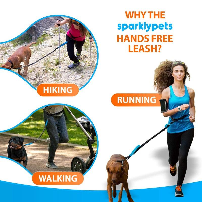 Двойной эластичный светоотражающий беговой поводок, портативный выдвижной поводок-рулетка для собаки, поводок-цепь для собаки, товары для питомцев оптом