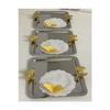 Stainless Steel Square Double Butterfly 6-piece Presentation Tray Luxury