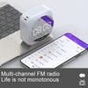 Настольные часы Bluetooth Беспроводное аудио Мини-светодиодное зеркало Цифровой будильник Температура выходного дня Дисплей Настольные часы