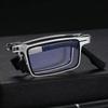 Foldable Reading Glasses Portable For Men Metal Round Square Anti Blue Light Eyeglasses Men Presbyopia  With Diopters To +4