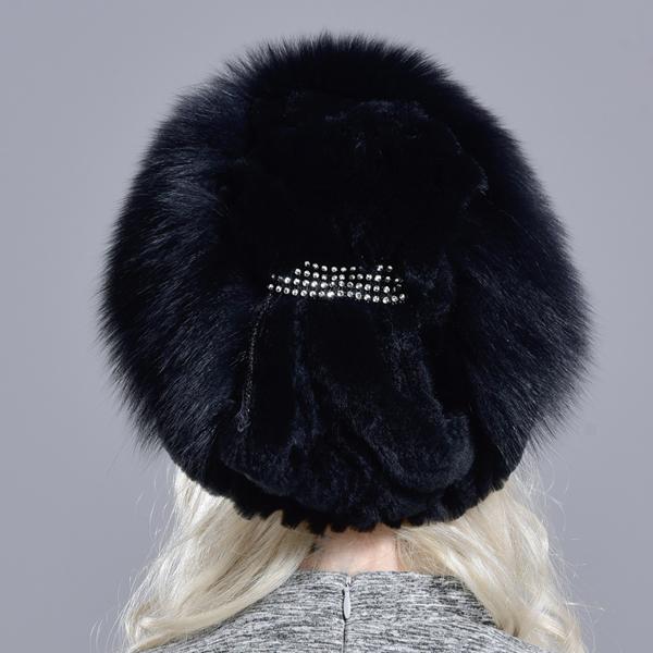 Шапка из натурального кроличьего меха Зимние теплые шапки для женщин Толстая Ромбовидная Модная Стильная Девичья Уличная Шапка Аксессуар Белые Снежные Шапки