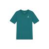 Solid Color Logo Ribbed Crew Neck Sports Short Sleeve T-Shirt Unisex Tops Green DC7486-318