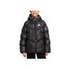 Nike Down Jacket Logo Embroidered Hooded Warm Coat Kids Outerwear Black DO5197-010