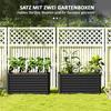 Raised Bed 2 Piece Set Planting Box Extra Deep Metal 120 X 60 X 60 Cm Dark Gray