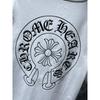 8702 CHROME HEARTS Летняя Новая Высококачественная Хлопковая Круглый Вырез Свободная Большого Размера Мужская и Женская Футболка Футболка для Пары