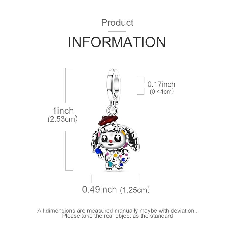 925 Silver Beads Bear Guinea Pig Owl Bee Sheep Dangle Fit Original Bracelet Making For Woman Jewelry DIY Gift