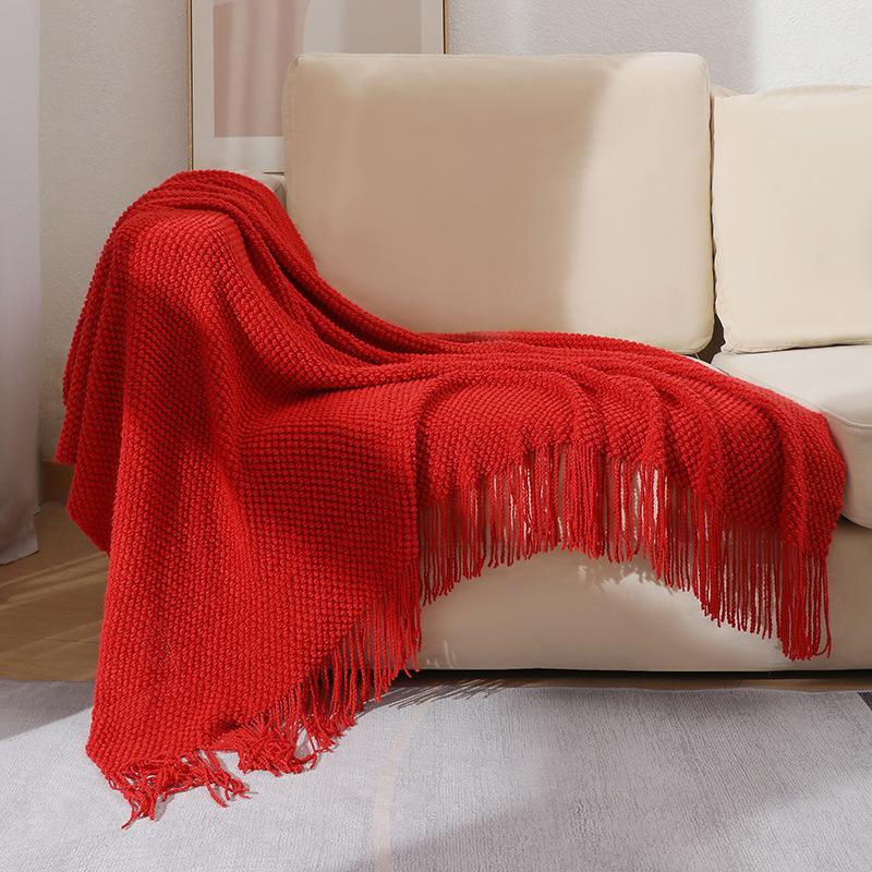 Вязаное одеяло-бини с узором "ананас", покрывало для дивана, одеяло для офиса от кондиционера, одеяло для сна, многоцелевое одеяло для дивана, кровати