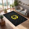 Villarreal FC Soccer Football Pattern Soft Area Rug Non Slip Indoor Floor Carpet Sports Decor Mat for Bedroom