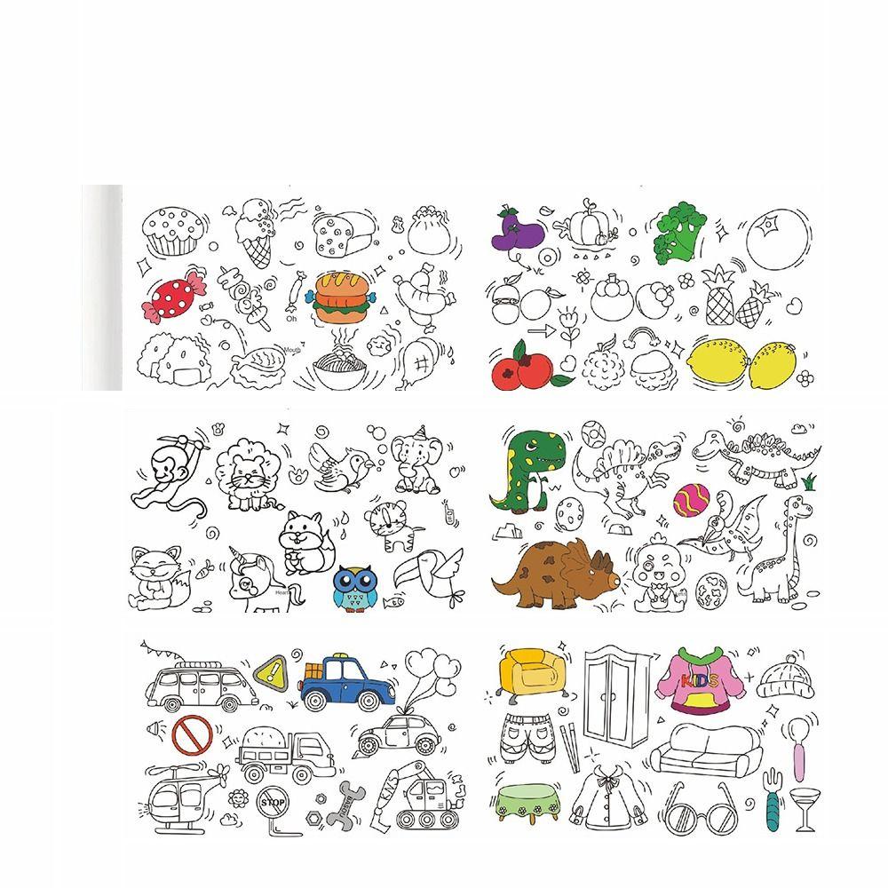 Little Artist DIY Toys Color Filling Paper Blank Coloring Children's Drawing Roll Watercolor Paper