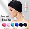 Женская очень большая плиссированная нейлоновая шапочка для длинных волос и защиты ушей