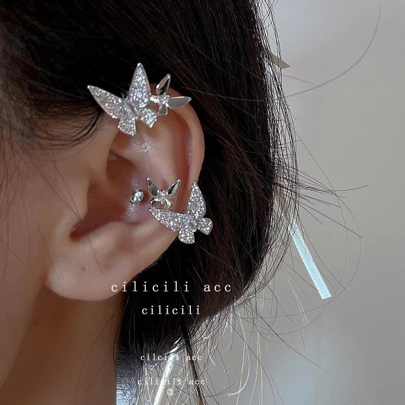 Корейские клипсы для непроколотых ушей – классный дизайн с кисточками и жемчужными бабочками для женщин