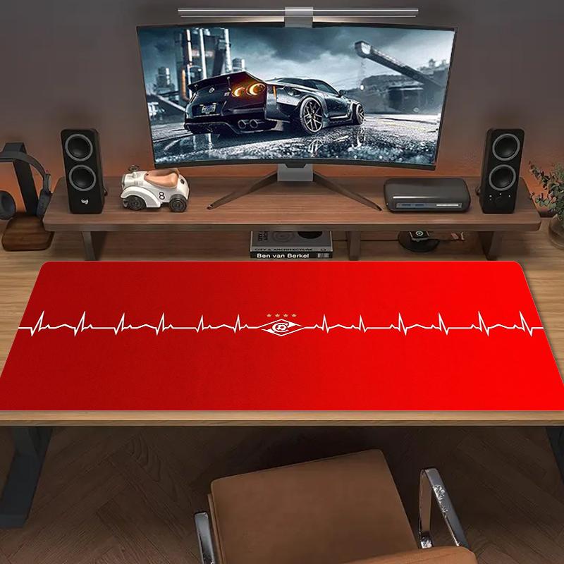 Spartak Moscow Football Club Mouse Pad Large Gaming Table Cushion Nonslip Laptop Tablet Big Mousepad Xxl Mat Mini Pc Playmat With Lock Edge