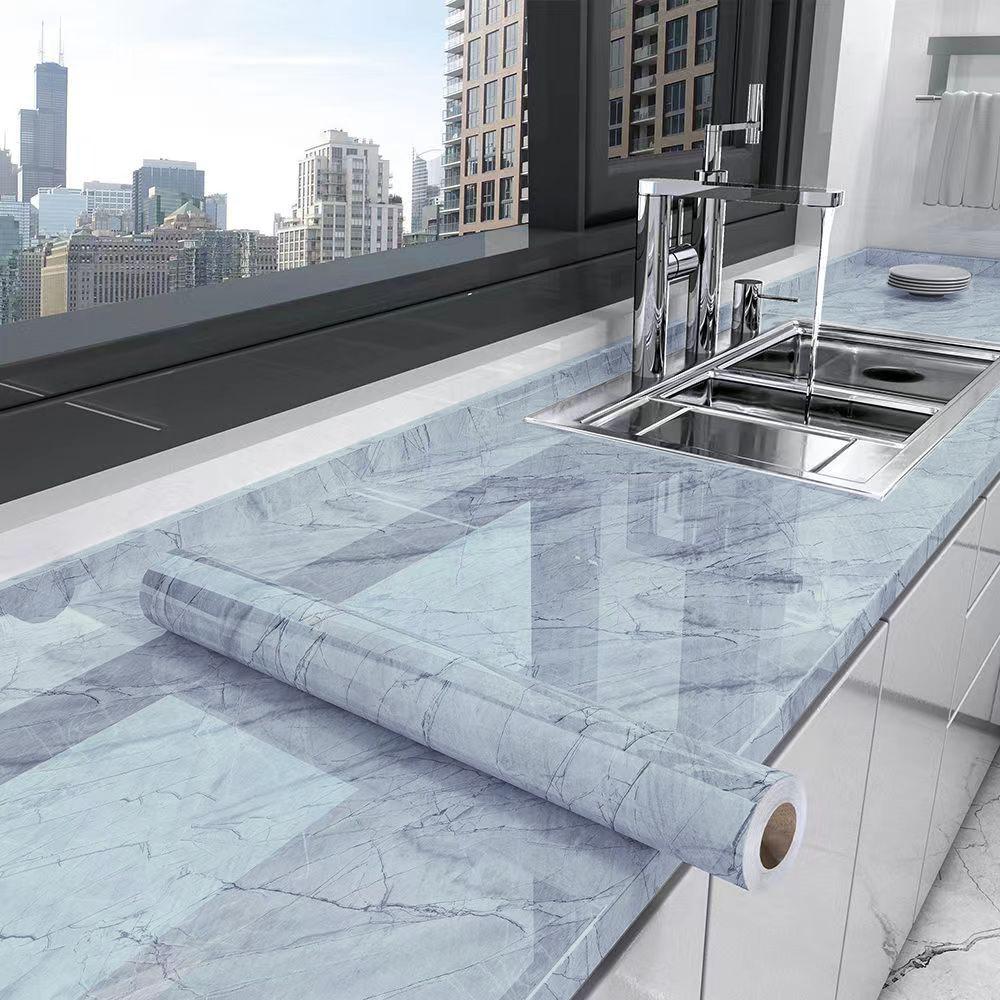 40 см Мраморная Кухонная Маслостойкая Пленка Плита 3D Водонепроницаемые Самоклеящиеся Обои Столешница Шкаф Ремонт Плитка Настенные Наклейки