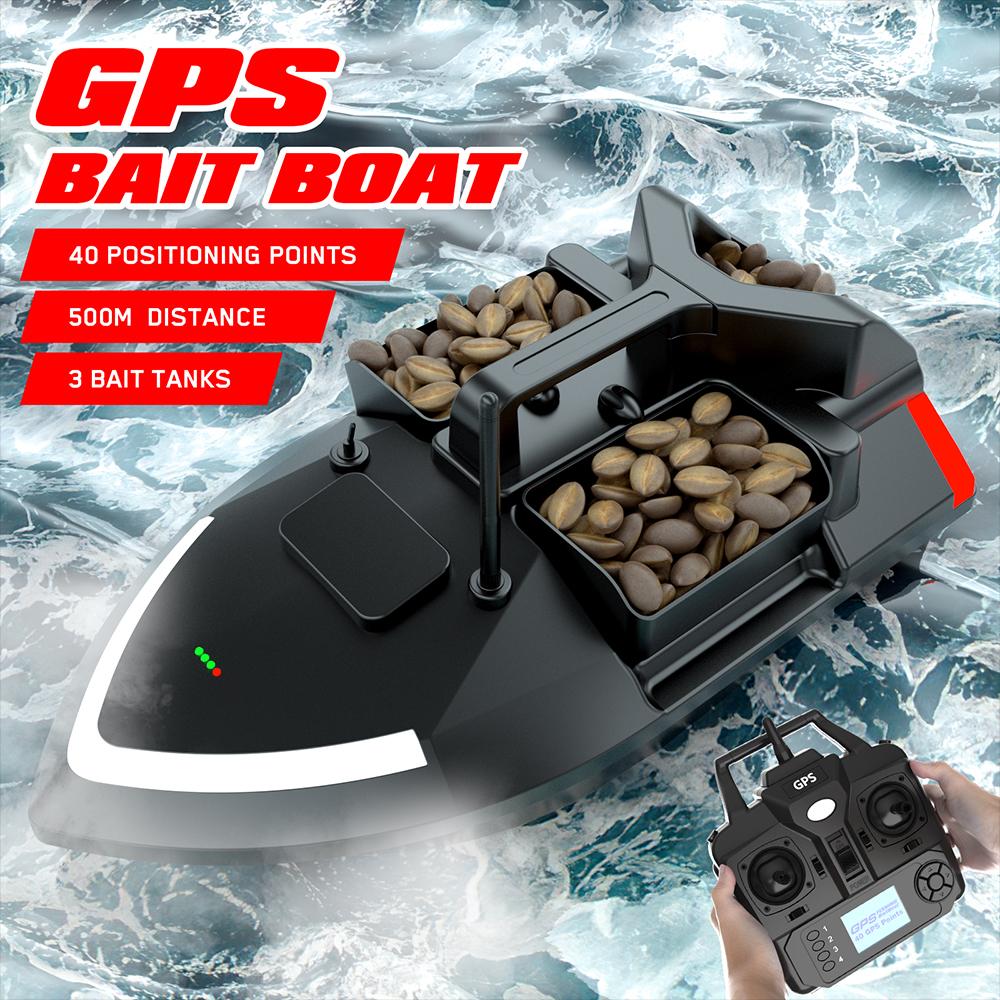 GPS Fishing Bait Boat 500m Remote Control Bait Boat Dual Motor Fish Finder 2KG Loading Support