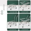 HPMILY 304 Stainless Steel Square Rolling Utility Stand