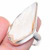 Moonstone Rough Handmade 925 Sterling Silver Jewelry Ring Size 7.5 f0Z08