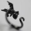 Кольцо Маленький Дракон Готический Лолита Стиль Темная Высокая Красота Парное Кольцо