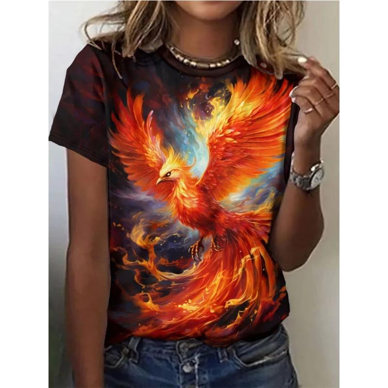 Women's T-Shirts Cartoon Characters Cute Pattern 3d Print Tshirt Funny Cartoon Animal Casual Short Sleeve O Neck Female Clothing