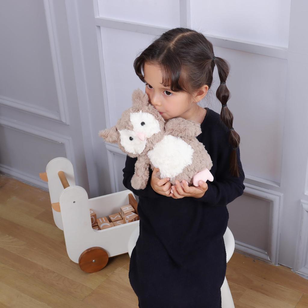 Apricot Lamb Owl Plush Toy for Soft and Cute Fluffy Owl for Girls and 24cm Kids, Boys,