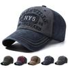 Unisex NYS Embroidery Wash Baseball Caps Spring and Autumn Outdoor Adjustable Casual Hats Sunscreen Hat