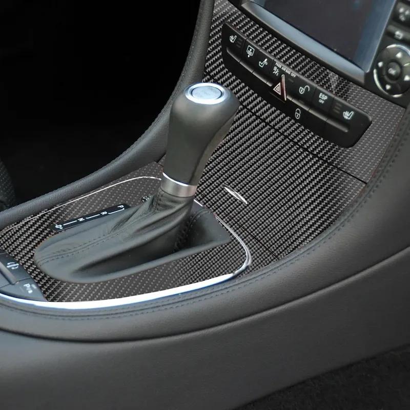 Carbon Fiber For Mercedes Benz CLS W219 07-10 Car Film Interior Sticker Center Console Gear Dashboard Air Door Handle Lift Panel