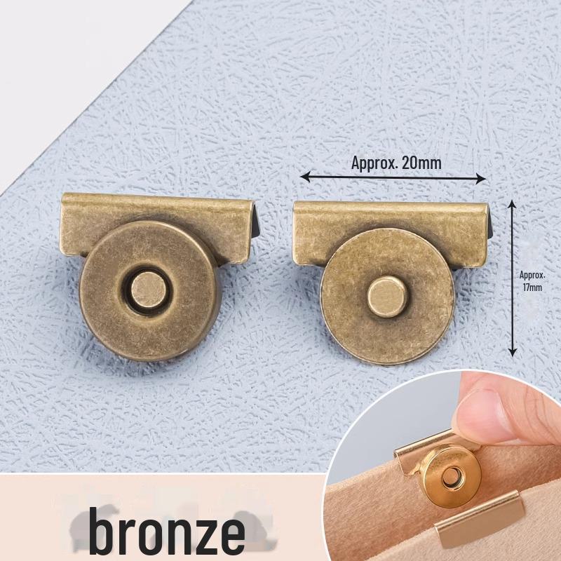 Прочная магнитная металлическая пряжка для сумок: Фиксация без шитья, совместимость с кожей и тканью, скрытая магнитная кнопка