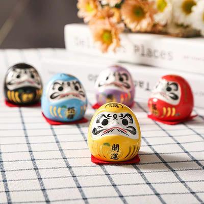 Миниатюрный пейзаж Домашнее украшение DIY аксессуары Подарки Мультяшная керамическая кукла Дарума Поделки Талисман удачи Украшение на счастье